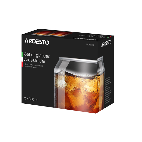 Ardesto AR2638G 380ml, 2pcs, Transparent