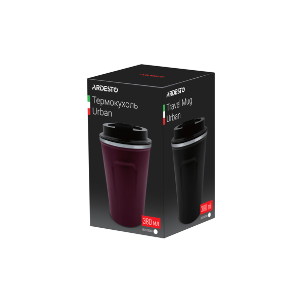 თერმო ჭიქა Ardesto AR2638SMR 380ml Travel mug Urban Red