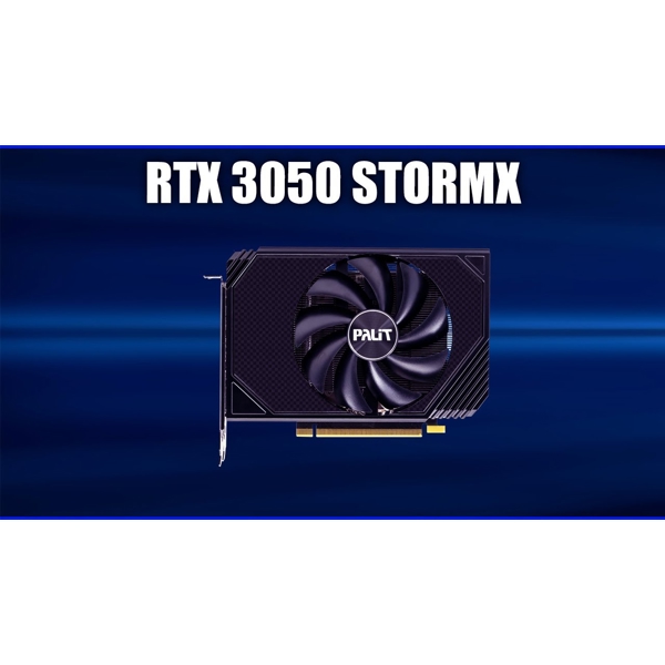 ვიდეო დაფა Palit NE63050019P1-190AF, Gaming RTX3050 Stormix, 8GB, 128bit, HDMI, DP, Black