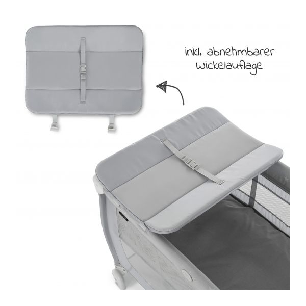 საწოლ მანეჟი Hauck 600689 Sleep'n Play Center Travel Bed With Changing Mat Grey