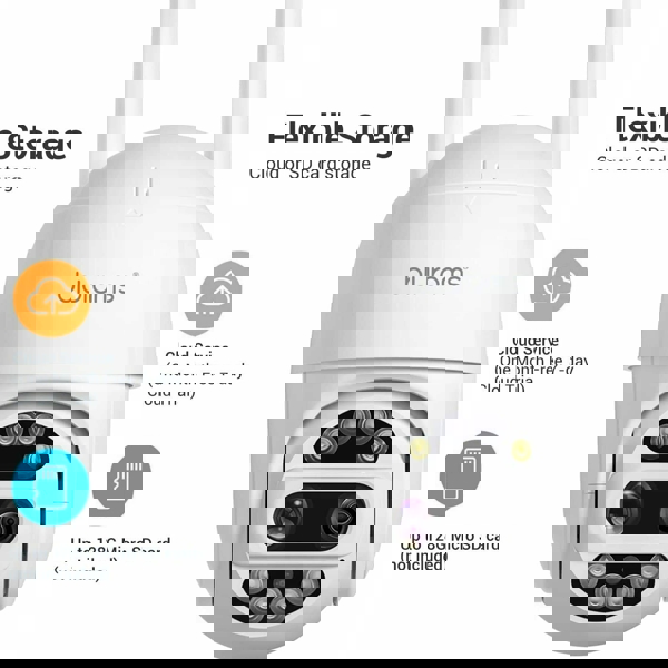 ვიდეო სათვალთვალო კამერა Blurams S21C PTZ Outdoor Lite Security Camera, Dual-Lens, 2K 3MP, 2-Way Audio, Color Night Vision, White