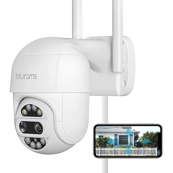 ვიდეო სათვალთვალო კამერა Blurams S21C PTZ Outdoor Lite Security Camera, Dual-Lens, 2K 3MP, 2-Way Audio, Color Night Vision, White