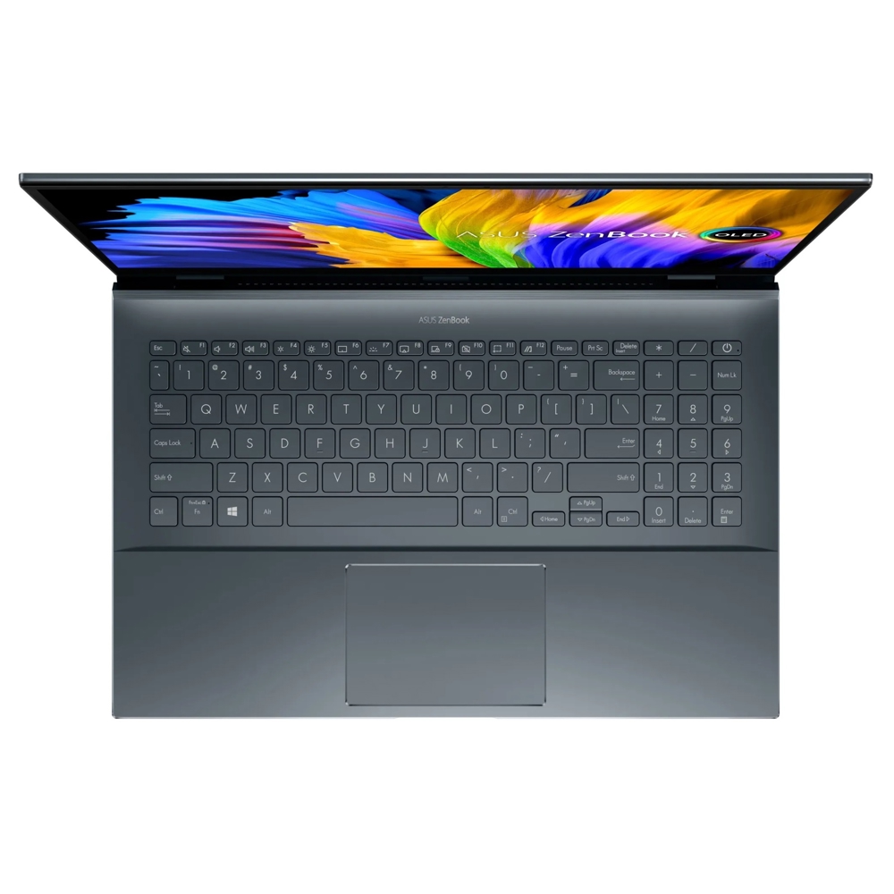 ნოუთბუქი Asus UM535QE-KY328 Zenbook Pro 15, Ryzen 7-5800H, 16GB, 512GB SSD, RTX3050 Ti 4GB, Gray