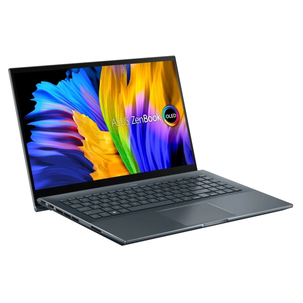 ნოუთბუქი Asus UM535QE-KY328 Zenbook Pro 15, Ryzen 7-5800H, 16GB, 512GB SSD, RTX3050 Ti 4GB, Gray