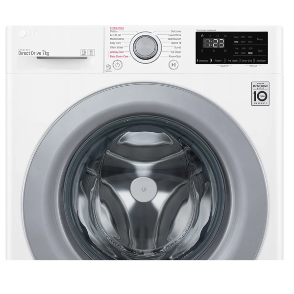 სარეცხი მანქანა LG F2WV3S7S4E, 7Kg, D, 1200Rpm, 71Db, Washing Machine, White