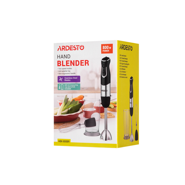 ხელის ბლენდერი Ardesto HBK-800BR 800W, 600ML, Black