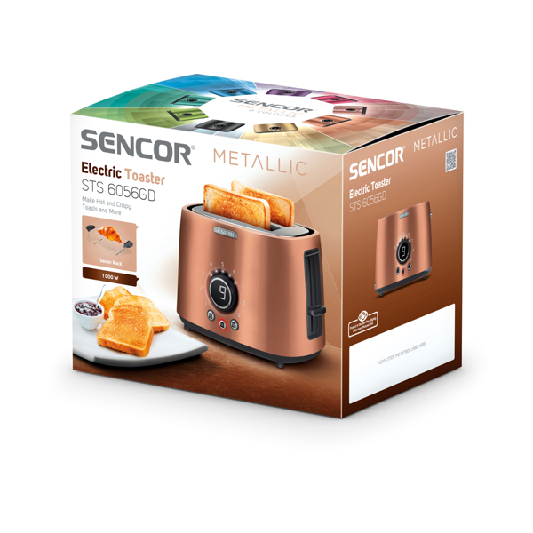 ტოსტერი Sencor STS 6056GD 1000W, Toaster, Brown