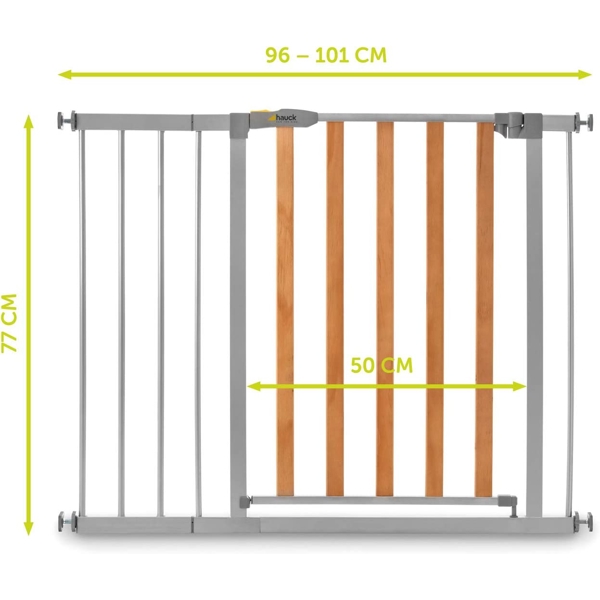 დამცავი ბარიერი Hauck 597408 Safety Gate for Doors and Stairs Wood Lock Grey