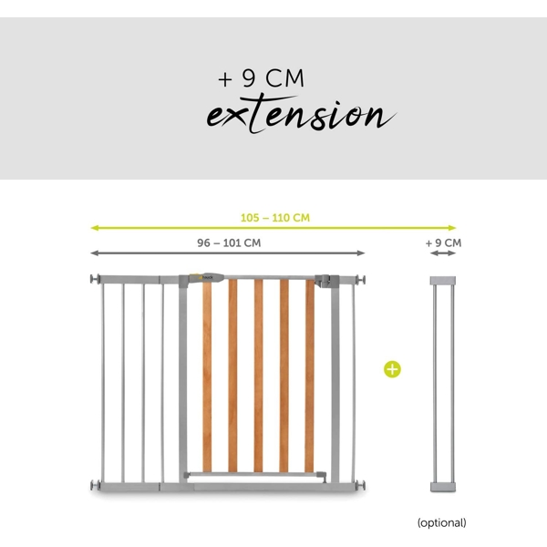 დამცავი ბარიერი Hauck 597408 Safety Gate for Doors and Stairs Wood Lock Grey