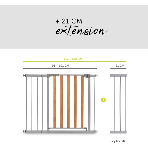 დამცავი ბარიერი Hauck 597408 Safety Gate for Doors and Stairs Wood Lock Grey