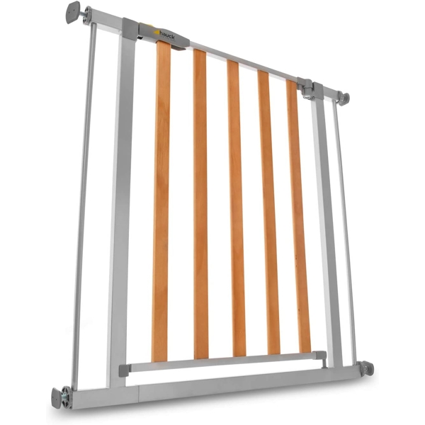 დამცავი ბარიერი Hauck 597385 Wood Lock 2 Safety Child Safety Gate for Doors and Stairs Silver