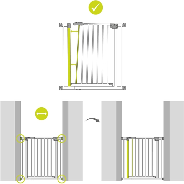 დამცავი ბარიერი Hauck 597385 Wood Lock 2 Safety Child Safety Gate for Doors and Stairs Silver