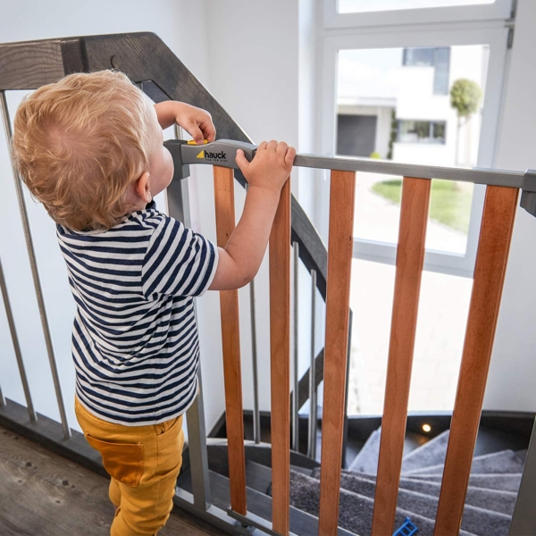 დამცავი ბარიერი Hauck 597385 Wood Lock 2 Safety Child Safety Gate for Doors and Stairs Silver