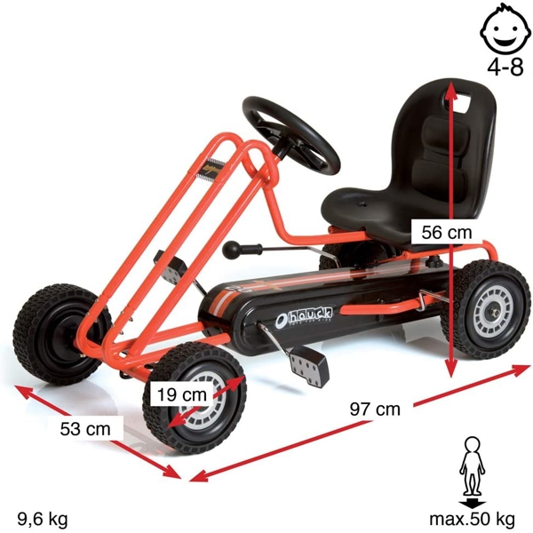 ველო კარტინგი Hauck 901070 Lightning Go Kart Orange