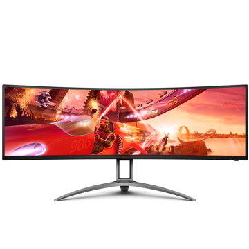 მონიტორი AOC AG493UCX2 Agon, 49", Curved Monitor, DQHD, WLED, VA, HDMI, DP, USB, USB-C, Black