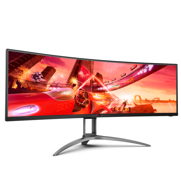 მონიტორი AOC AG493UCX2 Agon, 49", Curved Monitor, DQHD, WLED, VA, HDMI, DP, USB, USB-C, Black