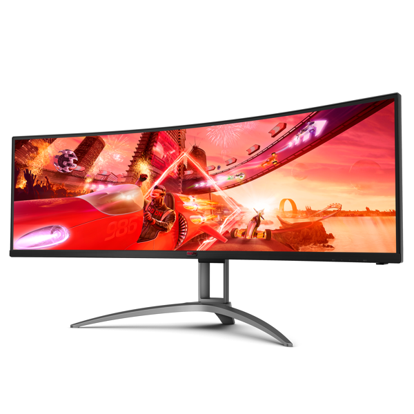 მონიტორი AOC AG493UCX2 Agon, 49", Curved Monitor, DQHD, WLED, VA, HDMI, DP, USB, USB-C, Black