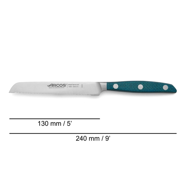 დანა Arcos 192023 Brooklyn, Tomato Knife (Serrated), 130mm, Blue