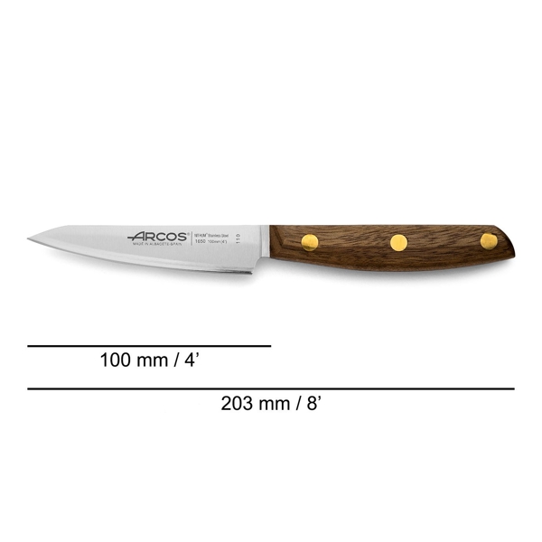 დანა Arcos 165000 Nordika, Pairing Knife, 100mm, Wood