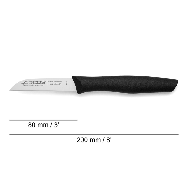 დანა Arcos 188400 Nova, Peeling Knife, 80mm, Black