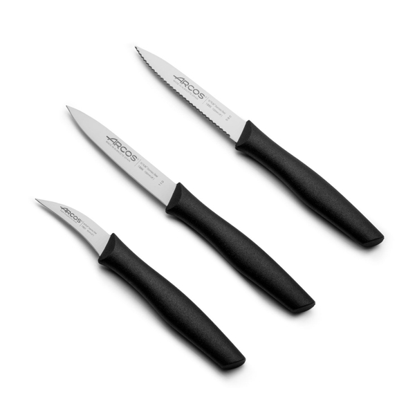 დანების ნაკრები Arcos 189500 Nova, Paring Knife Set, 3pcs, Black