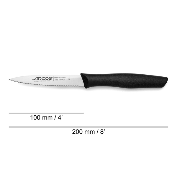 დანა Arcos 188610 Nova, Paring Knife (Serrated), 100mm, Black