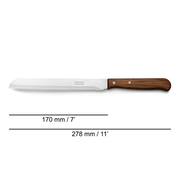 დანა Arcos 101501 Latina, Bread Knife, 170mm, Wood