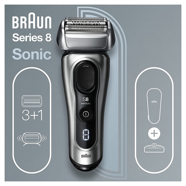 Braun 8417s Series 8, Electric Shaver, Silver