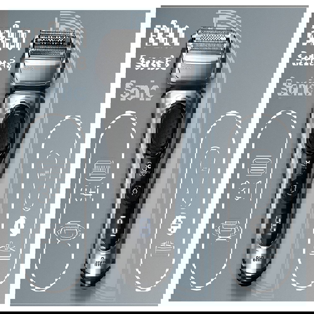 Braun 8417s Series 8, Electric Shaver, Silver