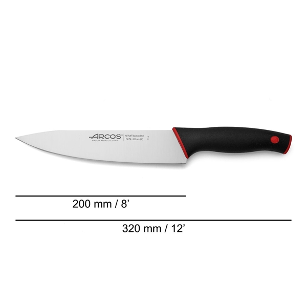 დანა Arcos 147422 Duo, Chef's Knife, 200mm, Black