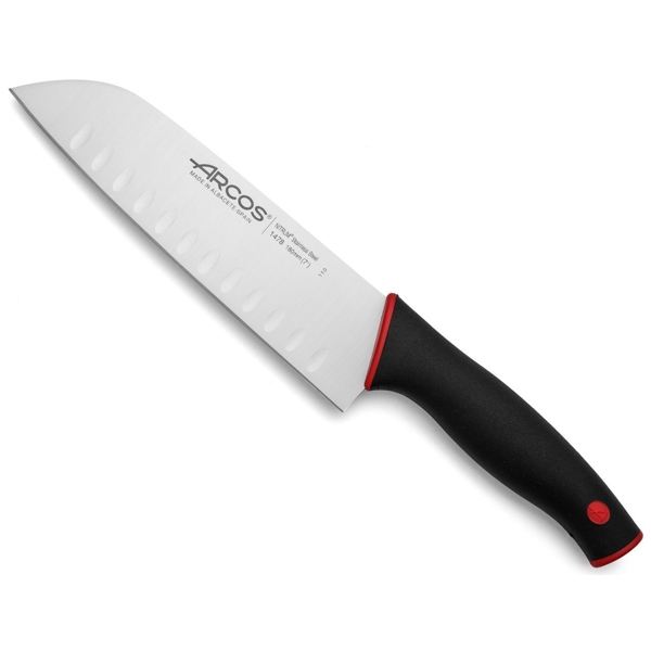 დანა Arcos 147822 Duo, Santoku Knife (Granton Edge), 180mm, Black