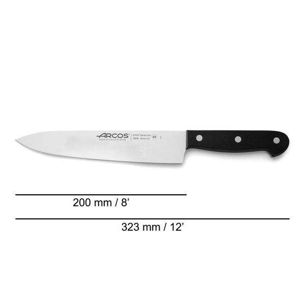 დანა Arcos 284804 Universal, Chef's Knife, 200mm, Black