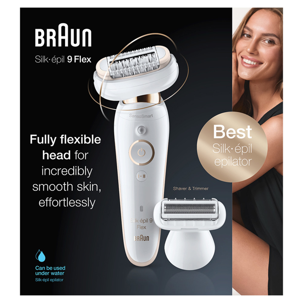 ეპილატორი Braun SES9002 Silk-epil 9 Flex, Wet and Dry Epilator, White