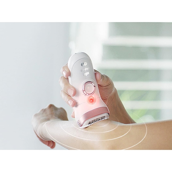 Braun SES 9/880 Silk·épil 9, Wet and Dry Epilator, White/Rose