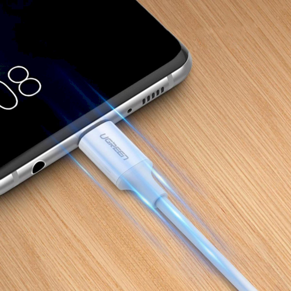 UGREEN US300 (60551), 100W, Type-c to Type-c Cable, 1m, White