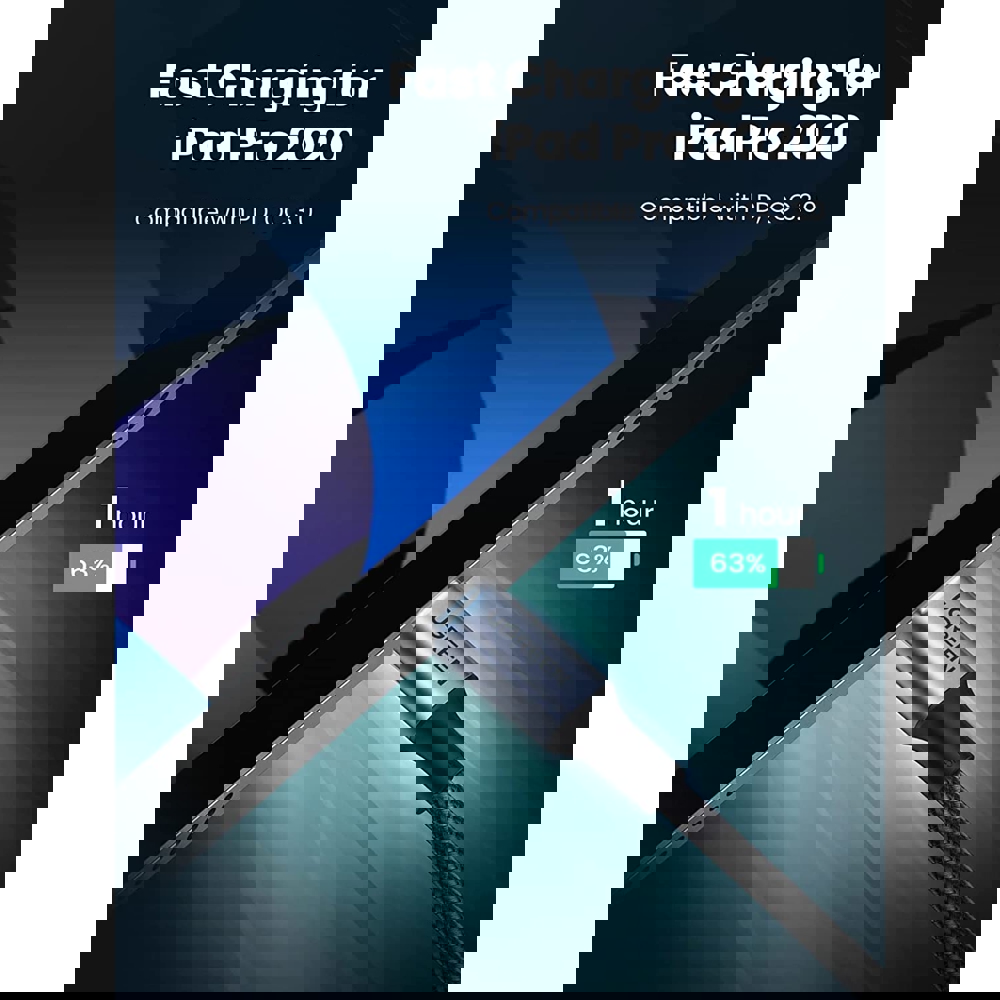 UGREEN US316 (70427) 100W, Type-C to Type-C Fast Charging Cable, 1m, Black