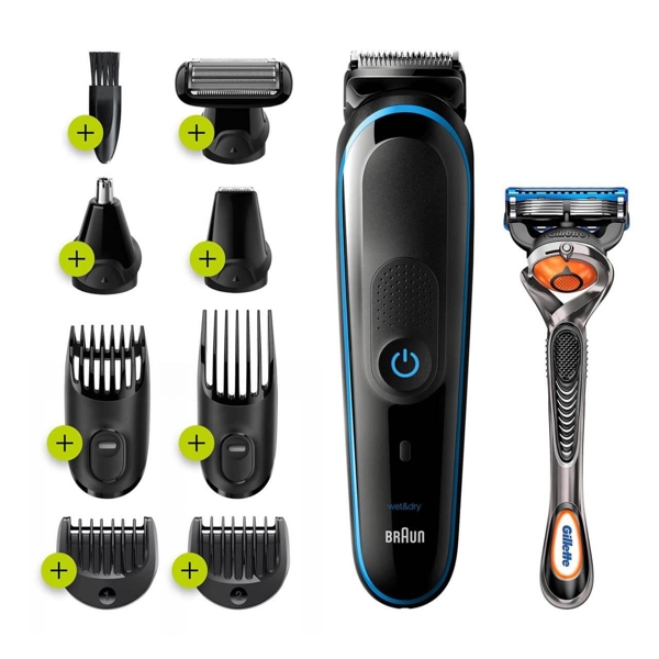 ტრიმერი Braun MGK5280, Hair Trimmer, Black/Blue