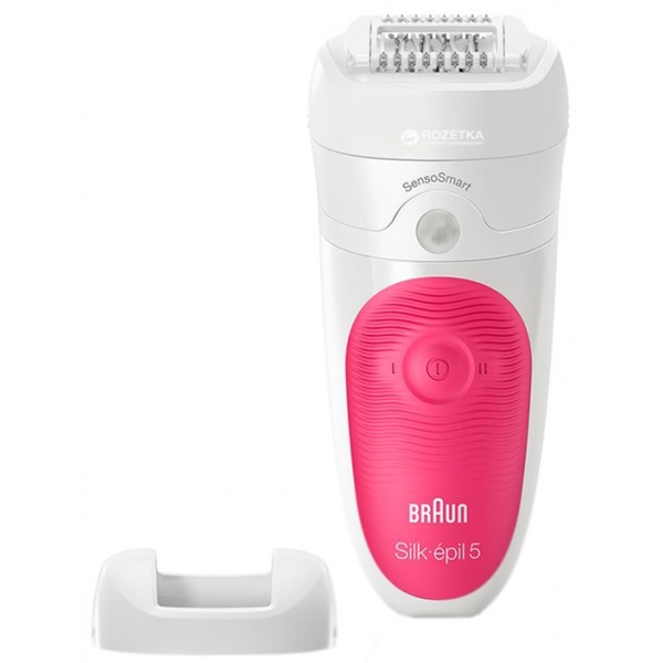 ეპილატორი Braun SES 5/500 Silk-épil 5, Wet and Dry Epilator, White/Raspberry