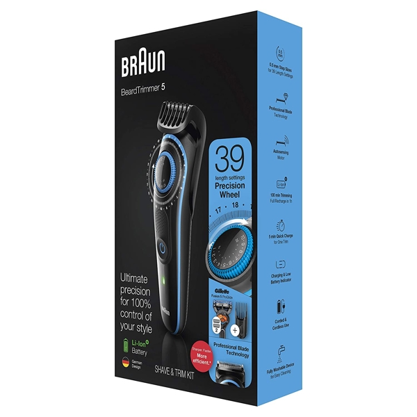 ტრიმერი Braun BT5240, Hair Trimmer, Black/Blue