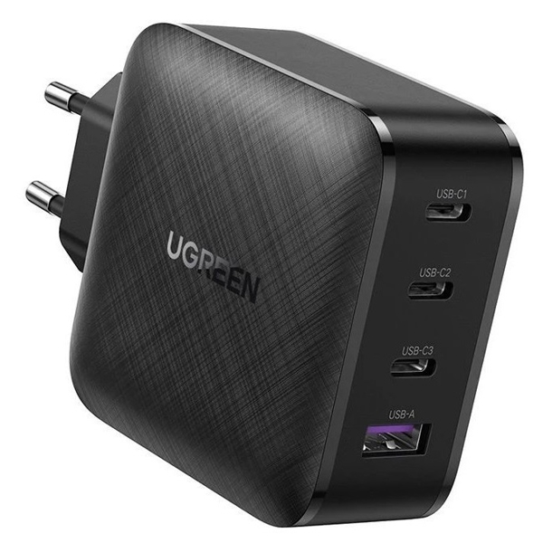 UGREEN CD224 (70774), GaN, 65W, Type-C, USB, Black
