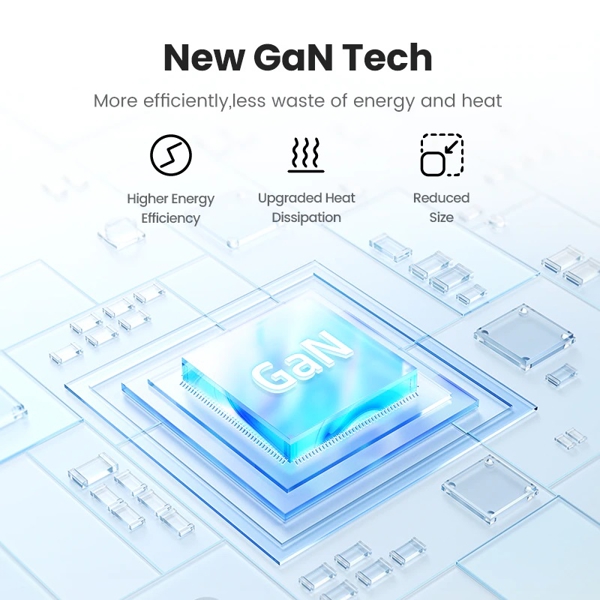 მობილურის დამტენი UGREEN CD224 (70774), GaN, 65W, Type-C, USB, Black