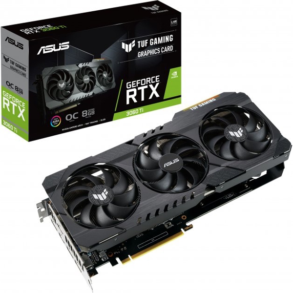 ვიდეო დაფა Asus Tuf Gaming GeForce RTX3060 Ti V2 LHR, 8GB, 256bit, HDMI, DP, Black