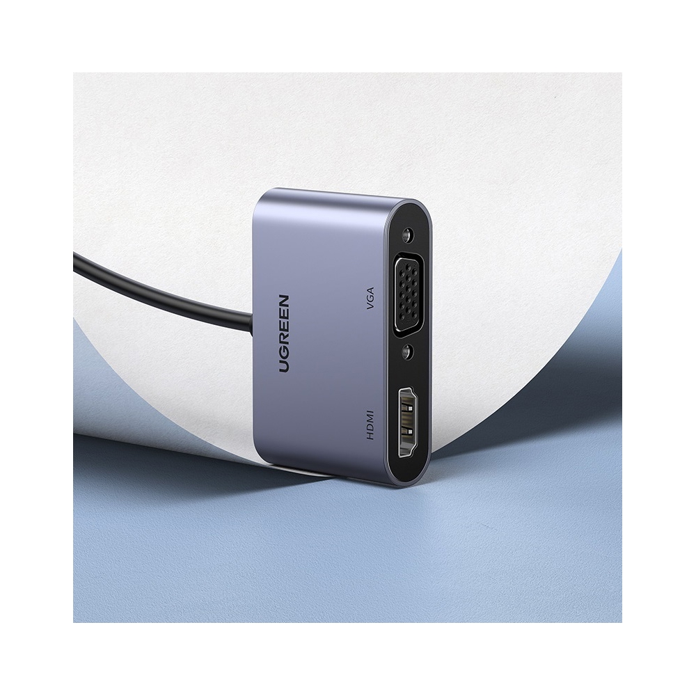UGREEN CM449 (20518) USB 3.0 to HDMI/VGA Converter, Silver