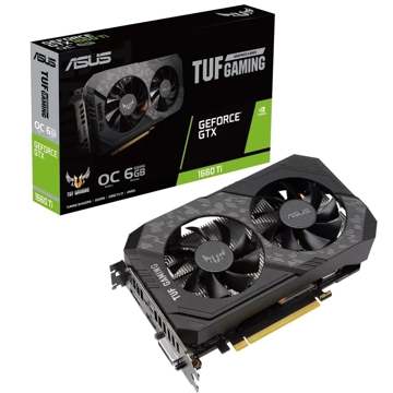 Asus Tuf Gaming GeForce GTX1660 Ti, 6GB, 192bit, HDMI, DP, DVI-D, Black