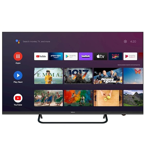 ტელევიზორი Tesla 55E625BUS, 55", HD, IPS, HDMI, AV, RF, Black