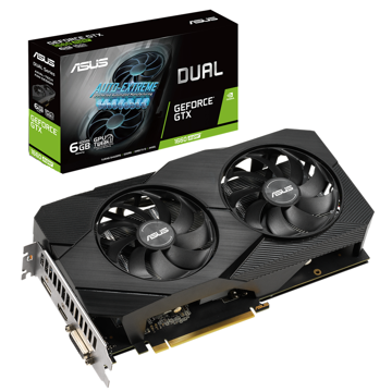 Asus Gaming GeForce GTX1660 Dual Evo, 6GB, 192bit, HDMI, DP, Black