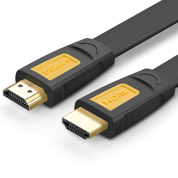 UGREEN HD101 (11184) HDMI Round Flat Cable, 1.5m, Yellow/Black