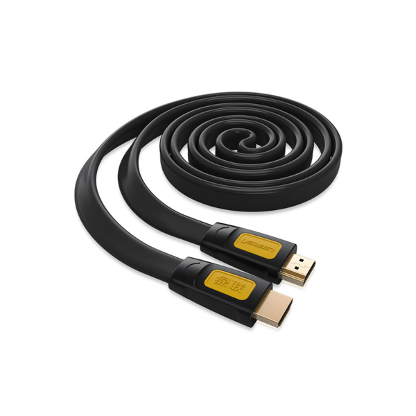 UGREEN HD101 (11184) HDMI Round Flat Cable, 1.5m, Yellow/Black