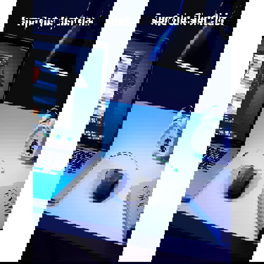 მაუსი UGREEN MU006 (90545) Ergonomic Wireless 2.4G Mouse, 4000DPI, Silence Design, Black