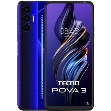 Tecno Pova 3, 6GB, 128GB, Dual Sim, Electric Blue